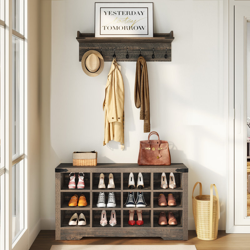 Azahel Hall Tree 41.7 Wide with Bench and Shoe Storage